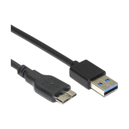 NÖRDIC USB3-111 USB-A 3.1 naar USB Micro B kabel - 3m - Zwart