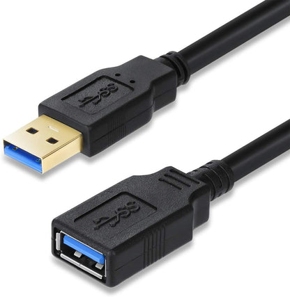 NÖRDIC USB3-710 Verlengkabel - USB3.0 - 5 Gbps - 1 Meter - Zwart