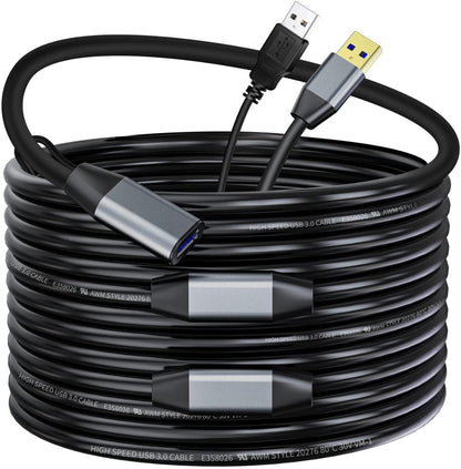NÖRDIC USB3-EX16 USB Actieve verlengkabel 3.1 - 5Gbps - 15m - Zwart