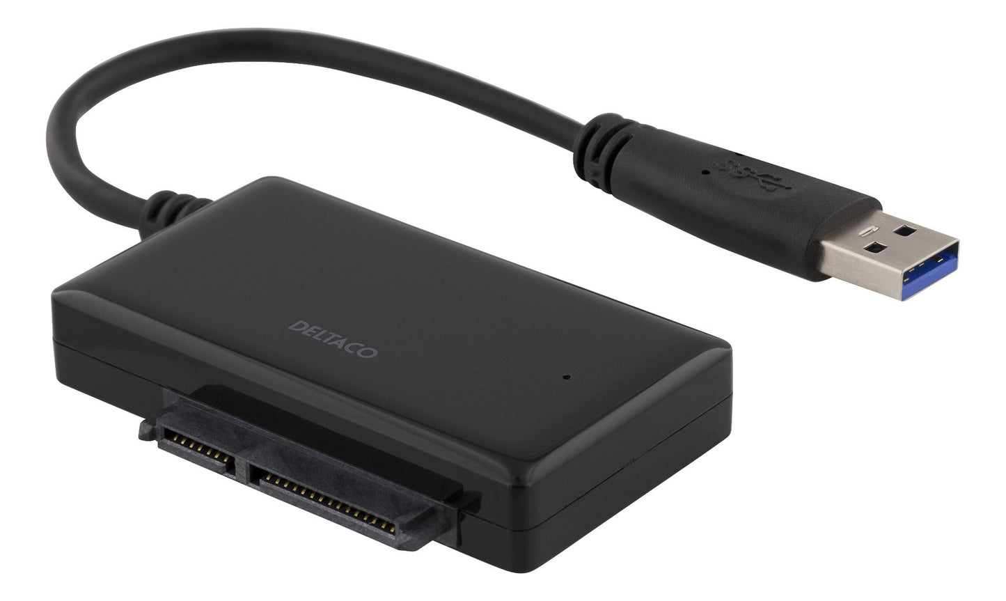 DELTACO USB3-SATA6G2 USB naar SATA adapter voor 2,5" harde schijven - USB 3.0 - SATA 3.0 - Tot 2 TB