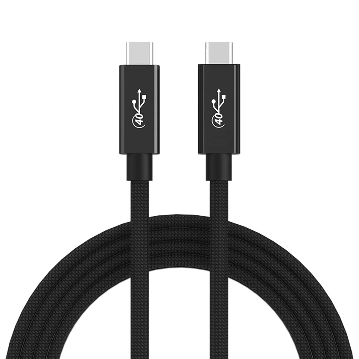NÖRDIC USB4-028 USB-C naar USB-C kabel - USB3.2 Gen2 - PD100W - 40 Gbps - 8K - 25cm - Zwart