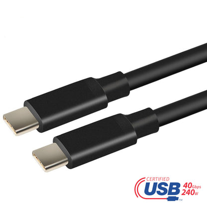 NÖRDIC USB4-104 USB IF Certified USB4 cable - USB-C - PD 3.1 - 240W - 40Gbps - 8K60Hz - E-Marker - 1m - Black