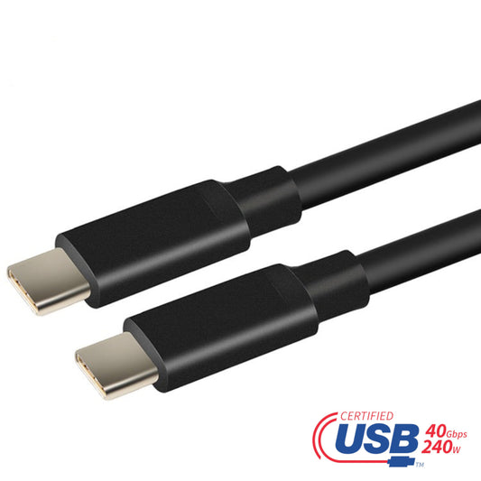 NÖRDIC USB4-104 USB IF Certified USB4 cable - USB-C - PD 3.1 - 240W - 40Gbps - 8K60Hz - E-Marker - 1m - Black