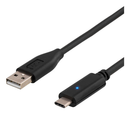 Deltaco USBC-1004 USB-C to USB-A cable - 480 MBps - 1 meter - Black