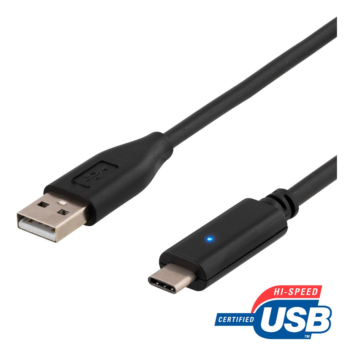 Deltaco USBC-1005 USB-C to USB-A cable - 480 MBps - 1.5 meters - Black
