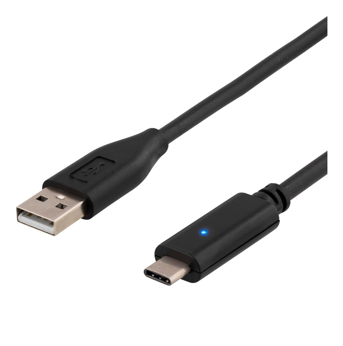 Deltaco USBC-1006 USB-C naar USB-A kabel - 480 MBps - 2 meter - Zwart