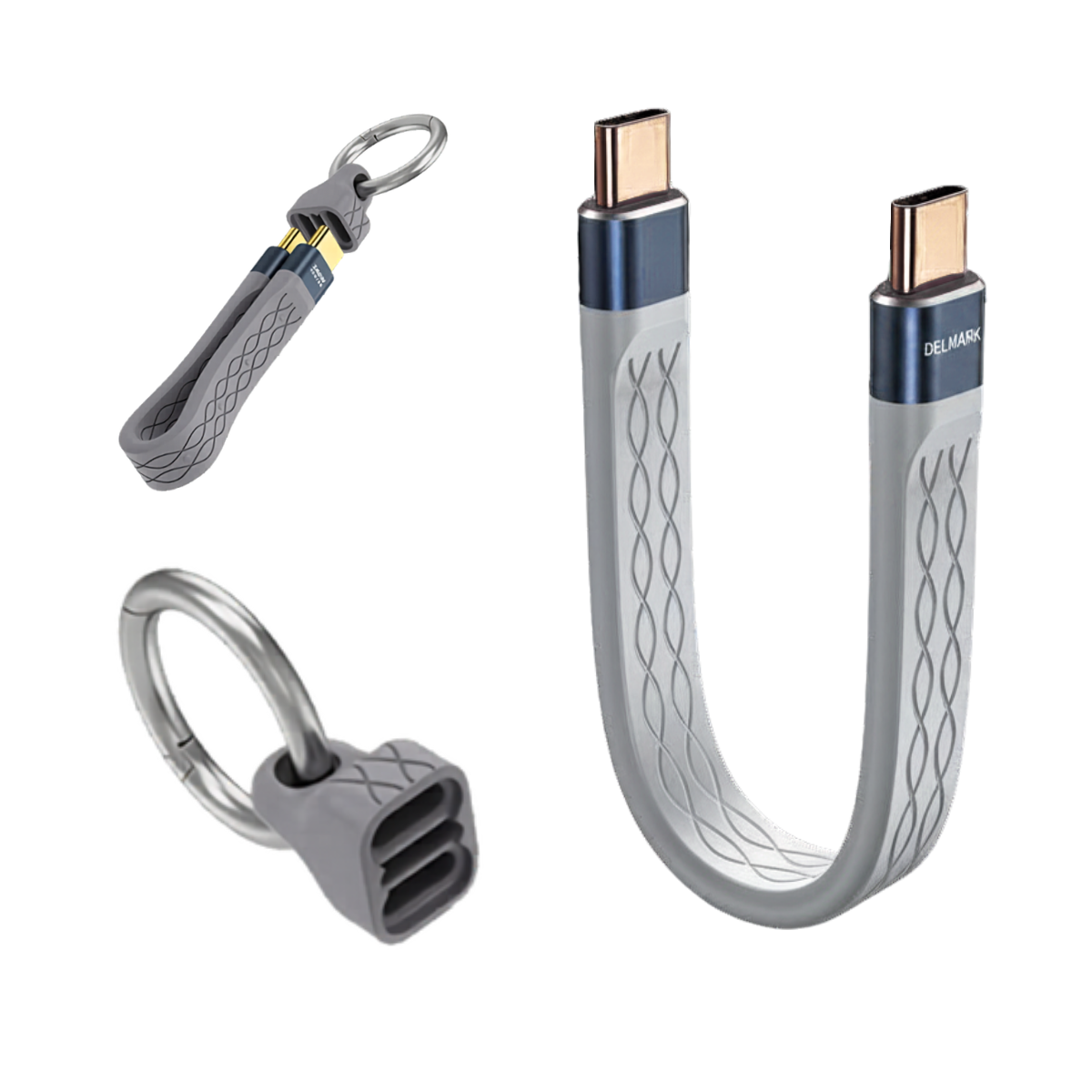 Delmark 13cm USB-C kabel - Sleutelhanger