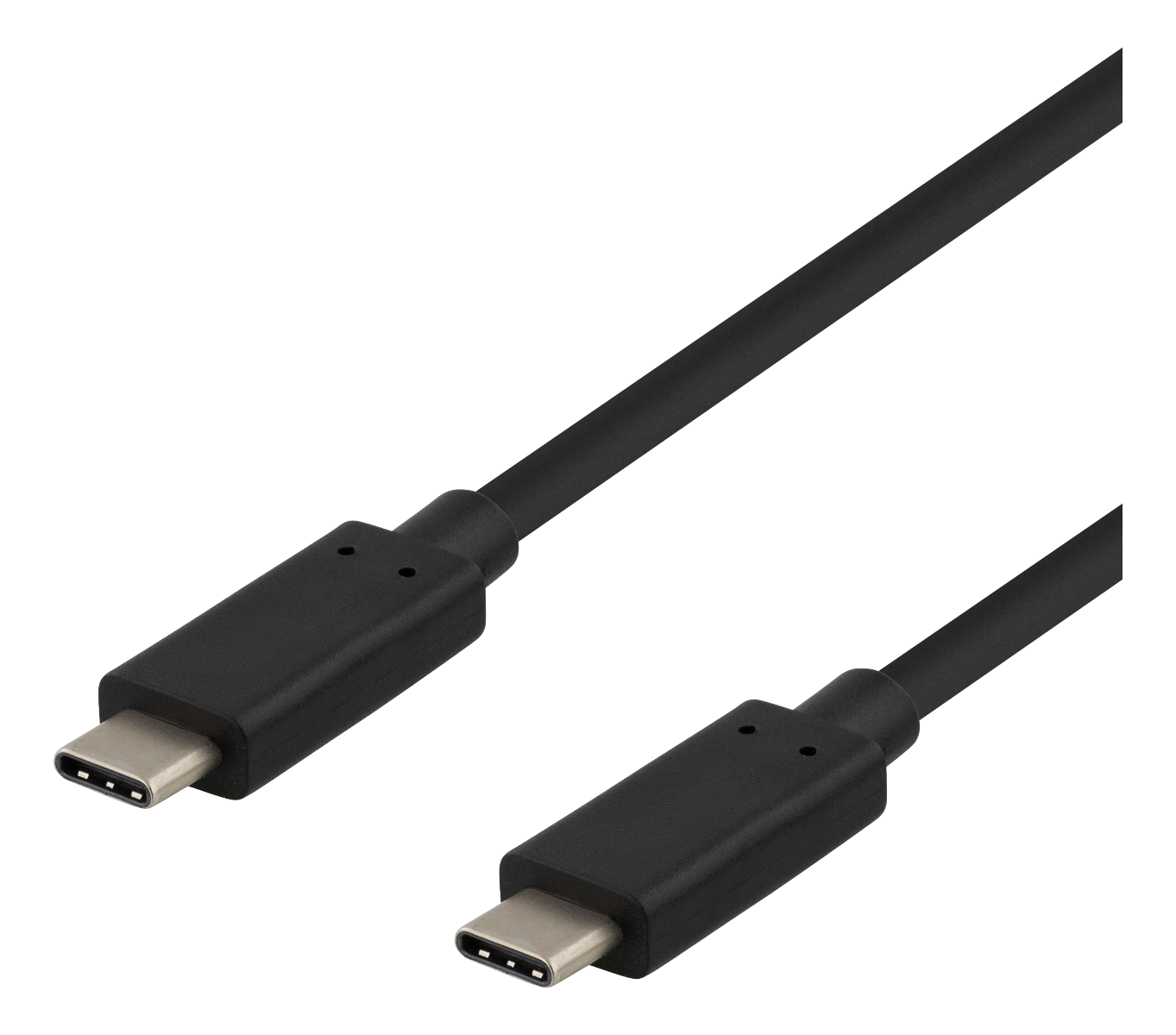 DELTACO USBC-1120 USB-C naar USB-C SuperSpeed kabel 3A 60W (3.1 Gen 2) - 25cm - Zwart