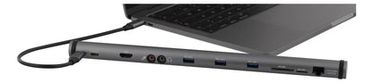 DELTACO USBC-1293 USB-C Docking Station - 100W USB-C PD, 4K HDMI, USB 3.1 Gen 1, Ethernet