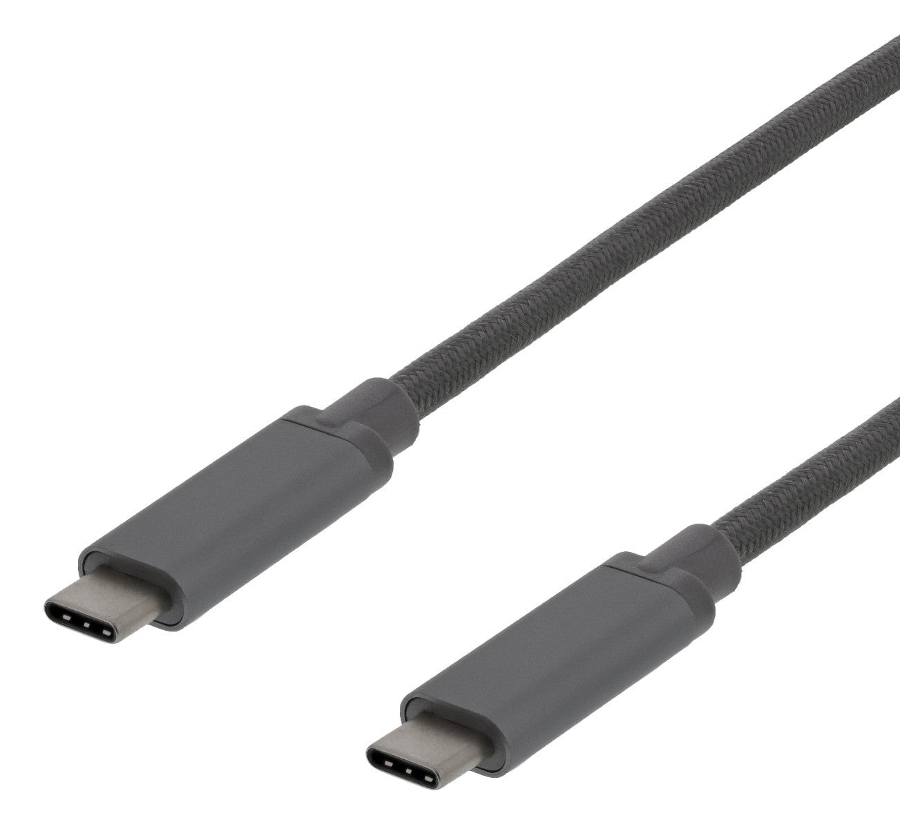 DELTACO USBC-1361 USB-C to USB-C cable 60W USB PD (3.1 Gen 2) - 0.5m - Gray