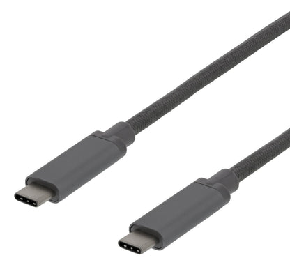 DELTACO USBC-1361 USB-C to USB-C cable 60W USB PD (3.1 Gen 2) - 0.5m - Gray