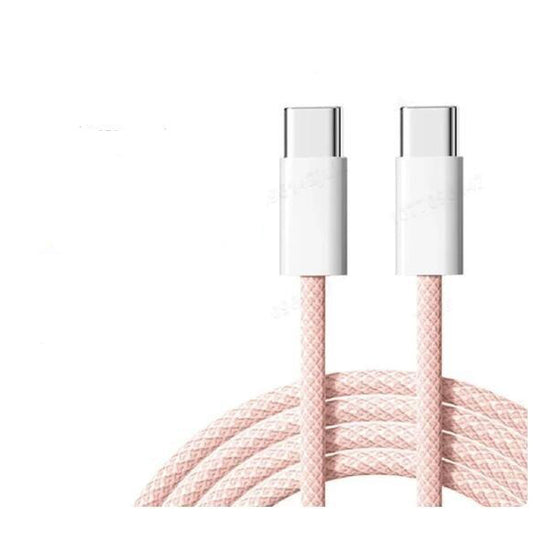 NÖRDIC USBC-522 USB-C naar USB-C Kabel - USB2.0 - 2.4A - 480Mbps - 60W - 2m - Roze