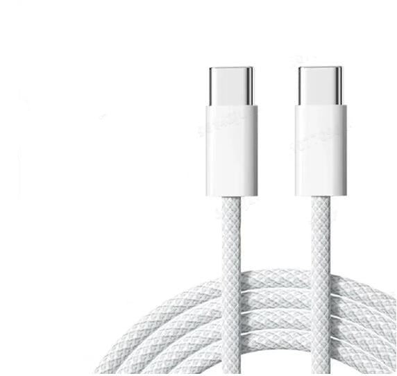 NÖRDIC USBC-520 USB-C naar USB-C Kabel - USB2.0 - 2.4A - 480Mbps - 60W - 2m - Wit