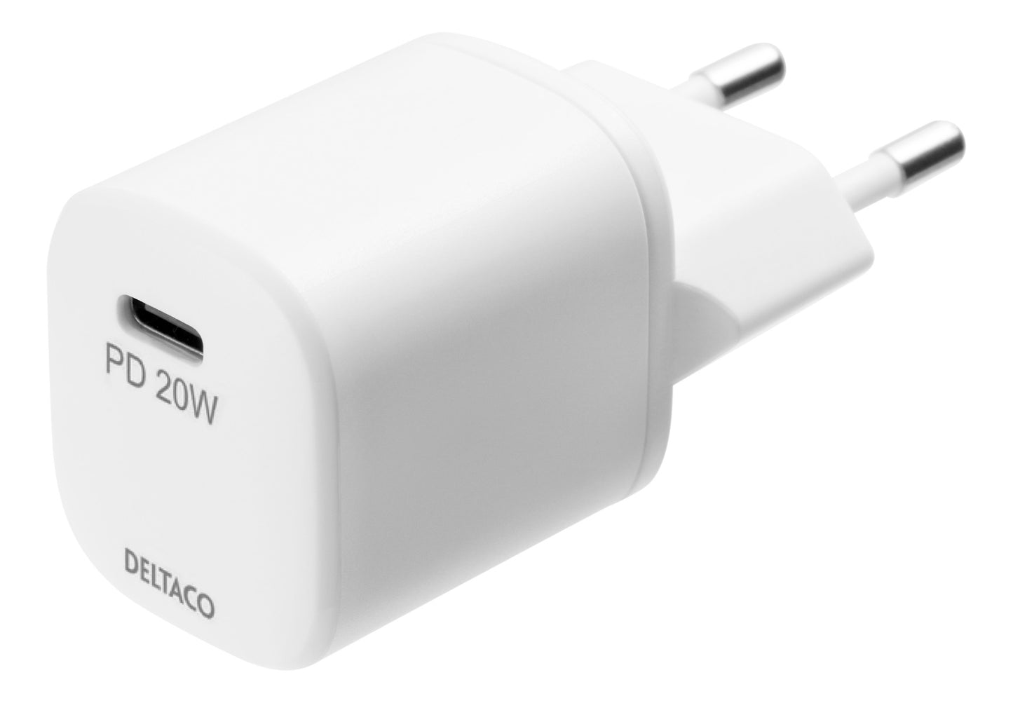 DELTACO USBC-AC141 Wandoplader Lightning MFi naar USB-C kabel - PD - 1m - Wit