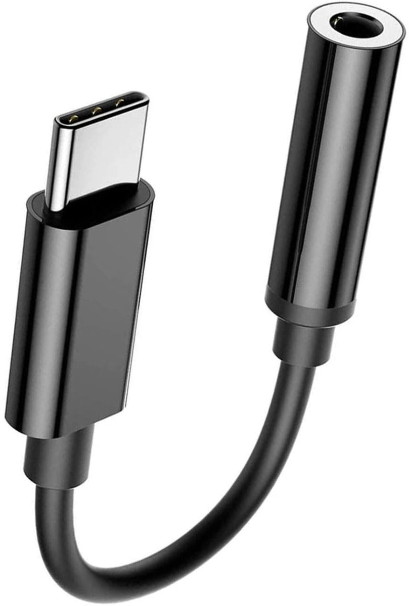 NÖRDIC USBC-AUDIO USB-C naar 3,5 mm audio-adapter - Zwart