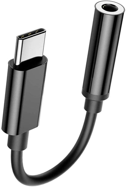 NÖRDIC USBC-AUDIO USB-C naar 3,5 mm audio-adapter - Zwart