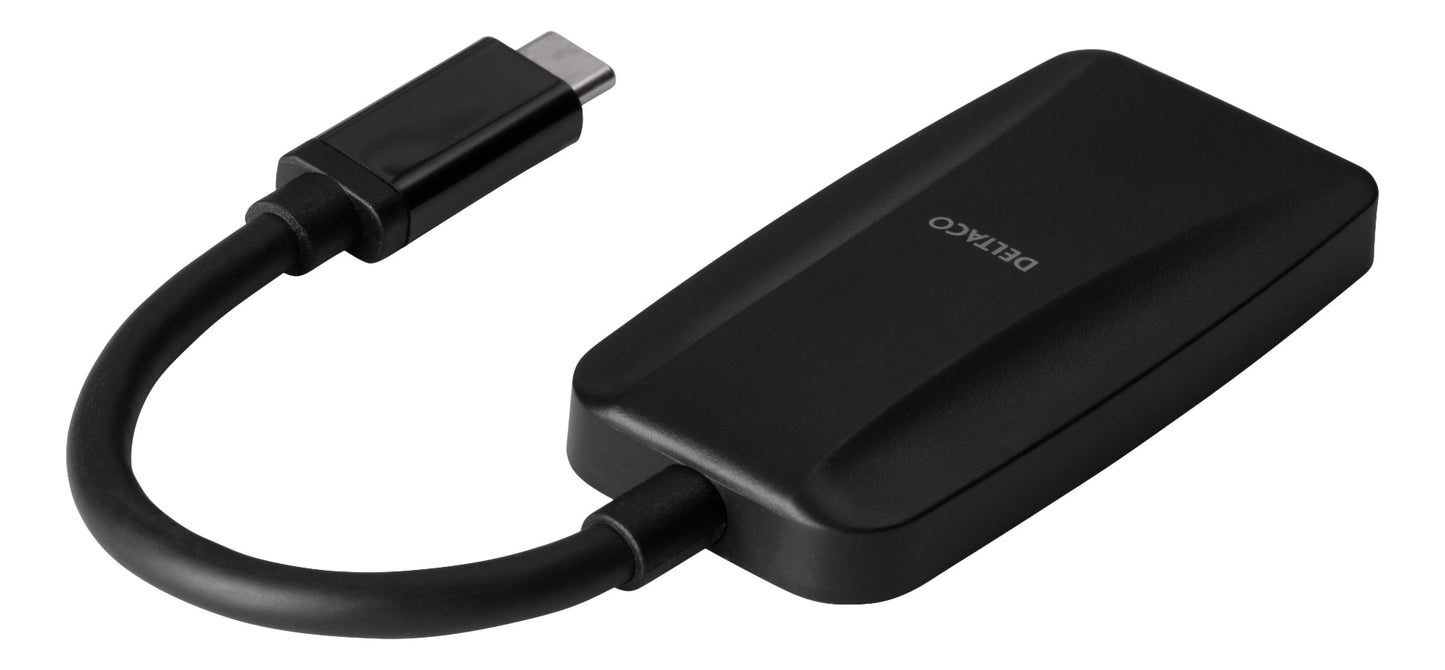 Deltaco USBC-DP8K USB-C naar DisplayPort adapter - 8K 30Hz - Zwart