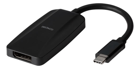 Deltaco USBC-DP8K USB-C naar DisplayPort adapter - 8K 30Hz - Zwart