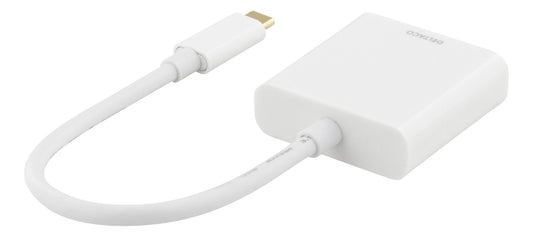 DELTACO USBC-HDMI7 USB-C naar HDMI adapter - UltraHD 4K 30Hz - Wit