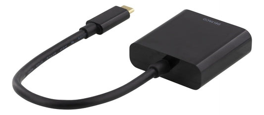 DELTACO USBC-HDMI8 USB-C naar HDMI adapter - UltraHD 4K 30Hz - Zwart