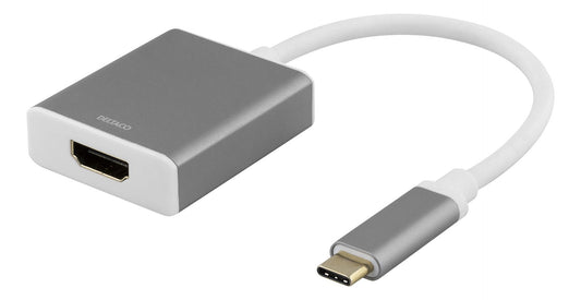 DELTACO USBC-HDMI9 USB-C naar HDMI adapter - 4K 60Hz - DisplayPort Alt Mode - 7.1 Surround Sound