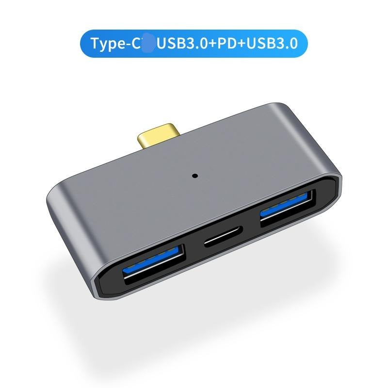 NÖRDIC USBC-HUB12 USB-A naar USB-C Hub - 1xUSB-C PD, 2xUSB-A 5Gbps - Grijs