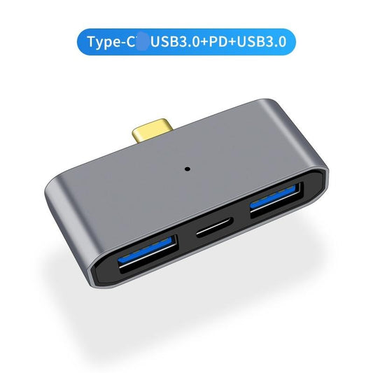 NÖRDIC USBC-HUB12 USB-A to USB-C Hub - 1xUSB-C PD, 2xUSB-A 5Gbps - Gray