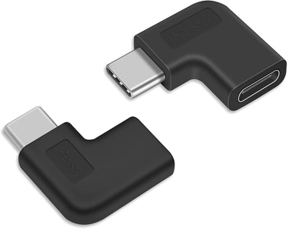 NÖRDIC USBC-MF1 USB-C naar USB-C haakse adapter - USB-C3.1 - Zwart