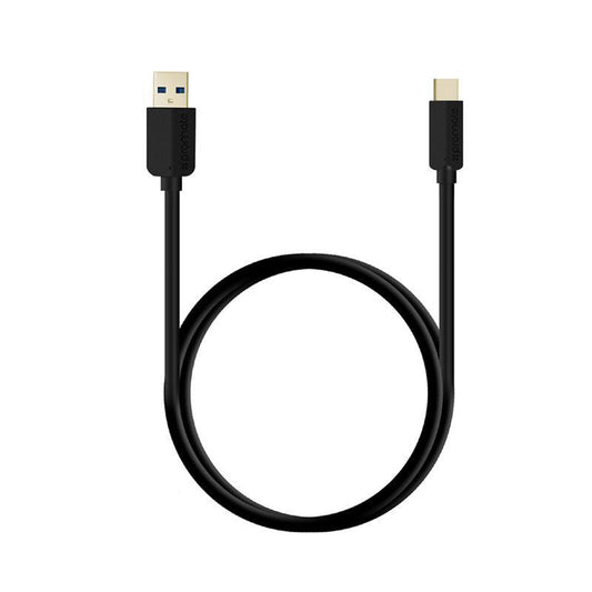 NÖRDIC USBC-N1004, USB-C naar USB-A kabel, 480 MBps, 2 meter, zwart