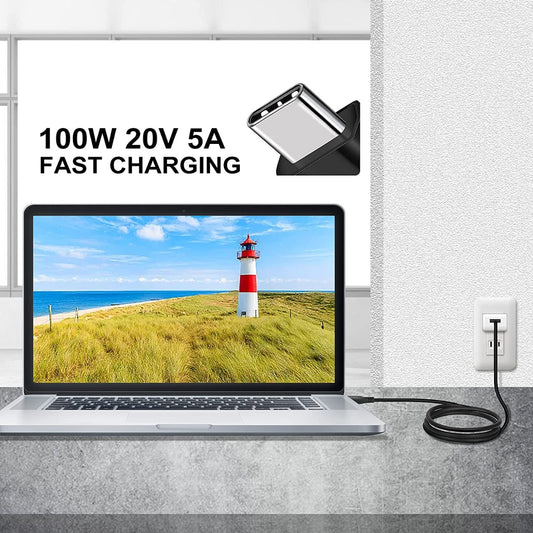 NÖRDIC USBC-N1014 USB-C naar USB-C kabel - USB3.2 Gen2 - PD100W - 10Gbps - E-marker - 2m - Zwart