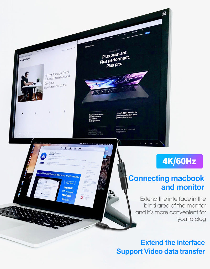 NÖRDIC USBC-N1171 USB-C to USB-C extension cable - USB3.2 Gen2 - PD100W - 10Gbps - 3m - Black