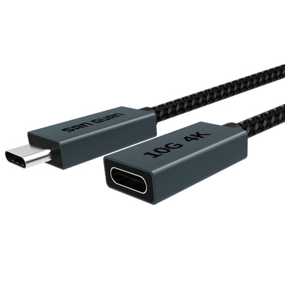 NÖRDIC USBC-N1163 USB-C verlengkabel - USB3.2 Gen2 - Thunderbolt3 - 10Gbps - 100W - 20cm - Zwart