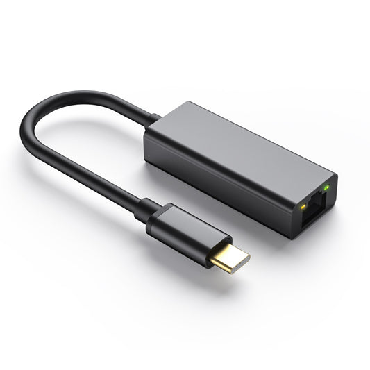 NÖRDIC USBC-N1199 USB-C naar RJ45 Netwerkadapter - Thunderbolt 3,4 - Space grey