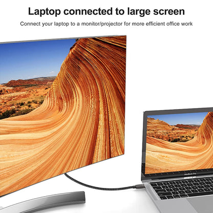 NÖRDIC USB-C naar HDMI kabel - 2.1 8K30Hz - 48Gbps - Thunderbolt 3 en 4 - 1m - Zwart