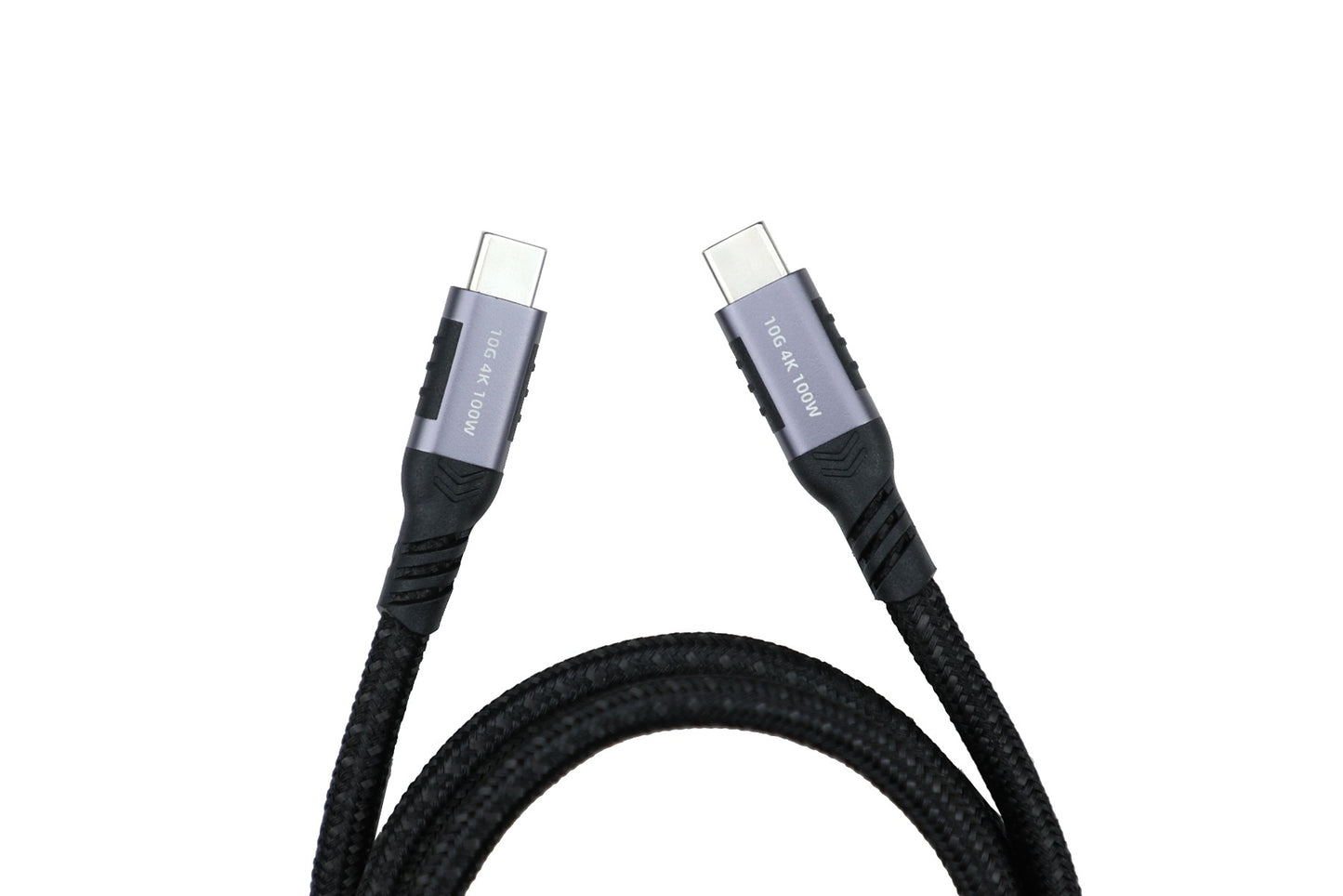 NÖRDIC USBC-N1370 USBC naar USBC snellader - USB3.2 Gen 2 Snellader met Emarker - 10Gbps Data - 100W Power Delivery - 25cm - Spacegrijs