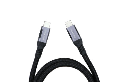 NÖRDIC USBC-N1375 USBC naar USBC snellader - USB3.2 Gen 2 Snellader met Emarker - 10Gbps Data - 100W Power Delivery - 3m - Spacegrijs