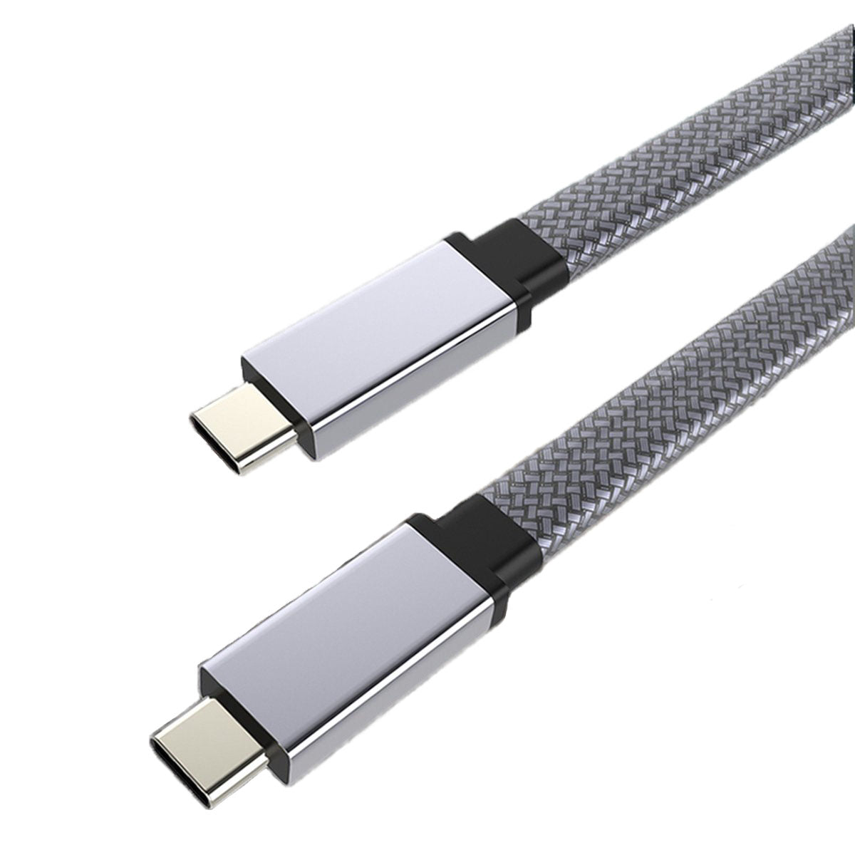 NÖRDIC USBC-N1405 USB-C naar USB-C kabel - USB3.2 Gen2 - PD100W - 10Gbps - 4K 60Hz - E-Marker - 50cm - Grijs