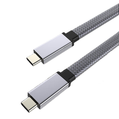 NÖRDIC USBC-N1405 USB-C naar USB-C kabel - USB3.2 Gen2 - PD100W - 10Gbps - 4K 60Hz - E-Marker - 50cm - Grijs