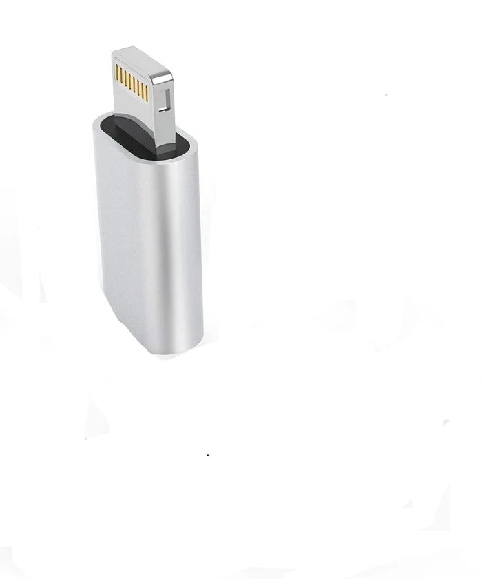 NÖRDIC USBC-N1503 - USB-C Vrouwelijk naar Lightning Mannelijk Adapter - (Niet MFI) - Zilverkleurig