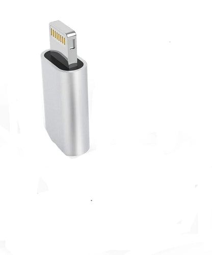 NÖRDIC USBC-N1503 - USB-C Vrouwelijk naar Lightning Mannelijk Adapter - (Niet MFI) - Zilverkleurig