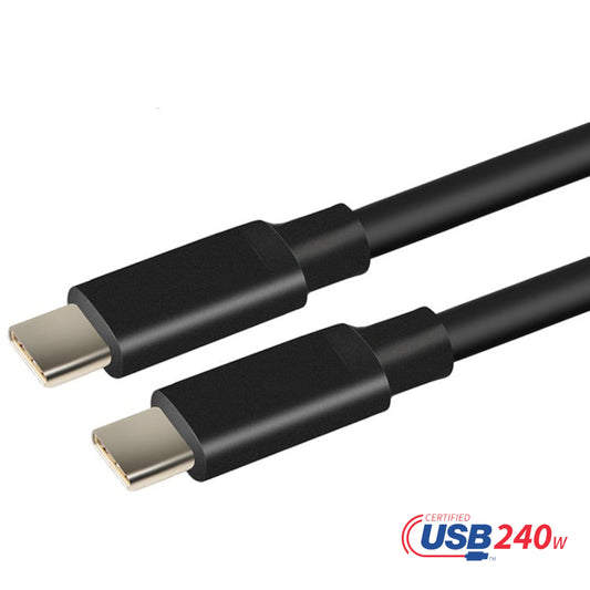 NÖRDIC USBC-N2303 USB IF Gecertificeerde USB-C kabel - USB2.0 - 240 W - 480 Mbps - 3m - Zwart