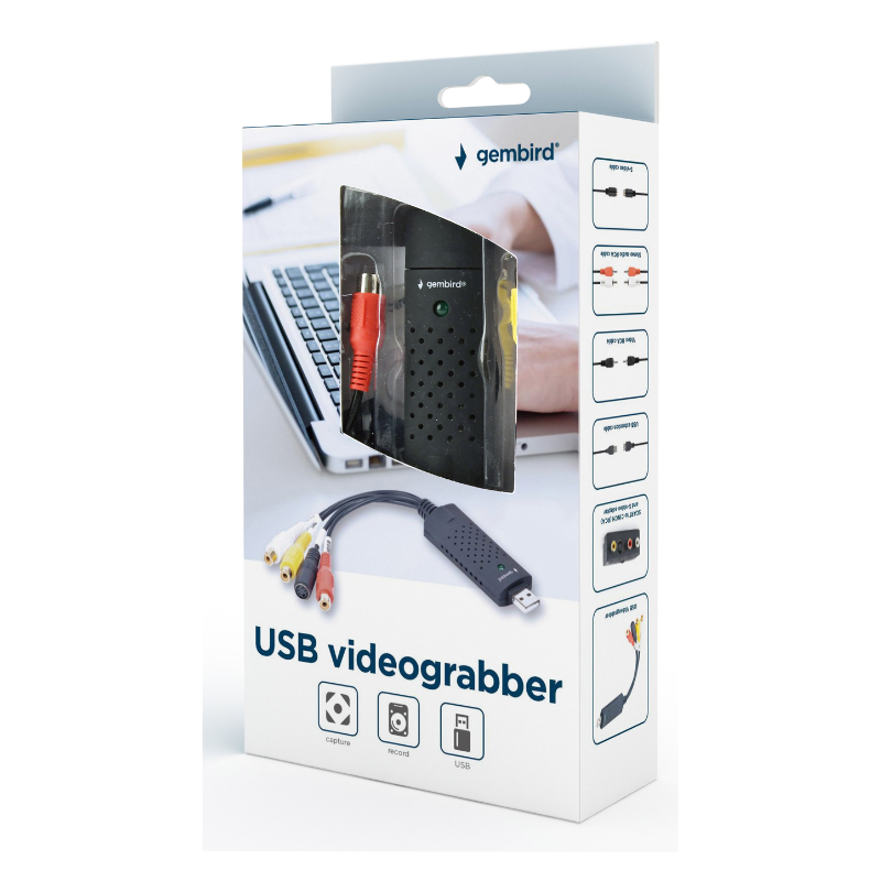 Gembird USB Video grabber - Videobanden Digitaliseren - Incl. scart adapter - VHS Digitaliseren