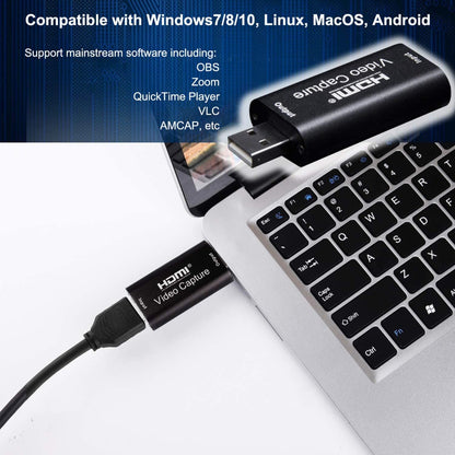 NÖRDIC VDCP USB naar HDMI adapter - USB2.0 - 4K 30Hz - Zwart