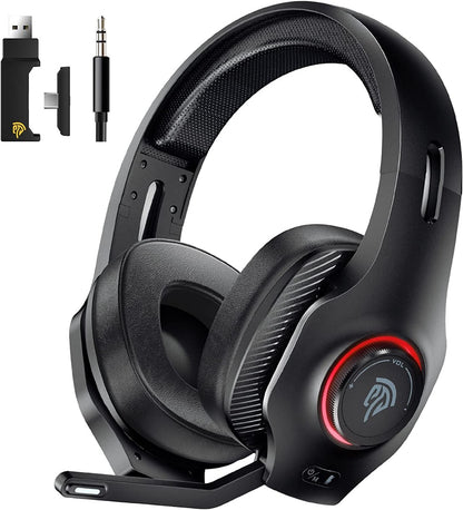 EasySMX VIP002W, Draadloze RGB Gaming Headset 2.4GHz, 7.1 Surround Sound, Deep Bass & Ruisonderdrukking