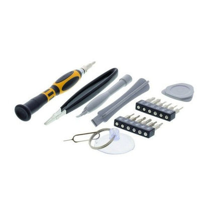 DELTACO VK-36 Tablet and Smartphone Repair Tool Kit, 20 Pieces, Storage Box, Black