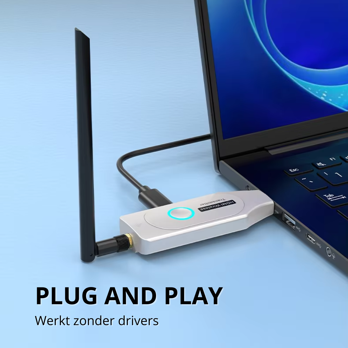 Delmark Draadloze HDMI Presenter - Zender en ontvanger - Tot 100 meter - HD Transmitter en Receiver - Plug & Play