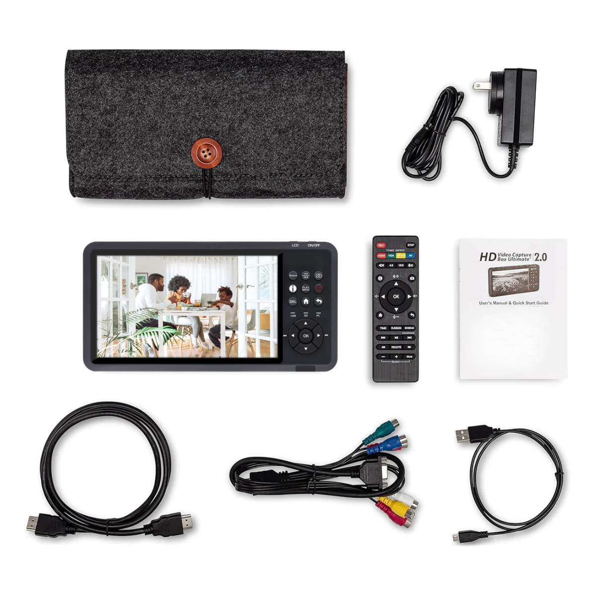 NÖRDIC Standalone Video Capture Box - 7" LCD-scherm