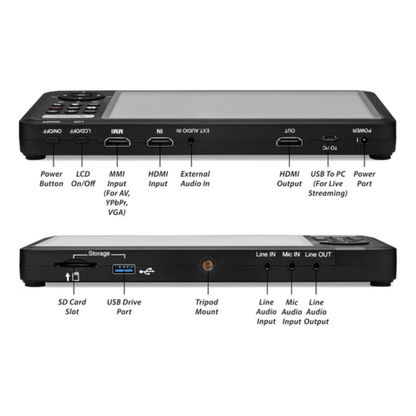 NÖRDIC Standalone Video Capture Box - 7" LCD-scherm